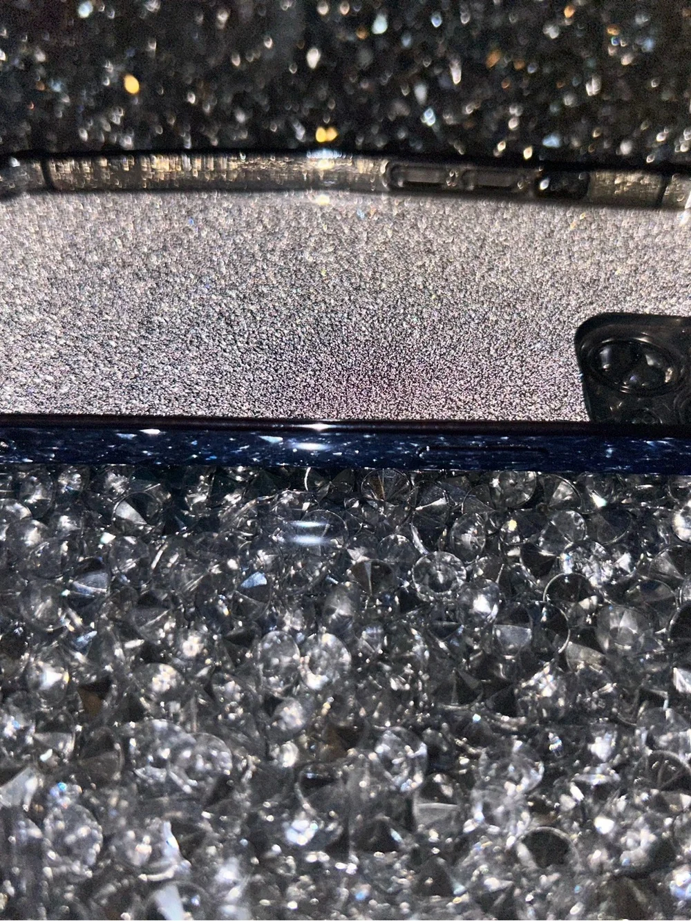 Sparkle Blue Magnetic Camera Ring Phone Case - Unbranded iPhone 15